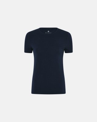 Bambus, T-Shirt o-neck "slim-fit", Marine
