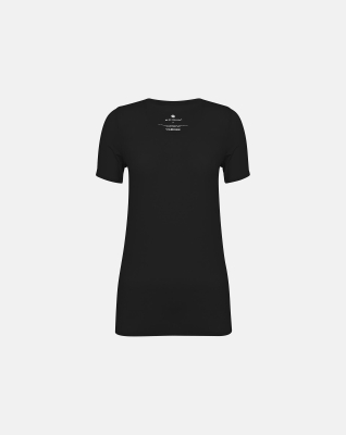 Recycelte Polyester, T-Shirt, Schwarz