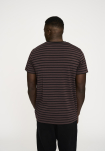 Bambusviskose, T-Shirt "O-Neck", Braun/Schwarz -Resteröds