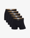 Trunks "basic" 5-pack, Bio-Baumwolle, Schwarz