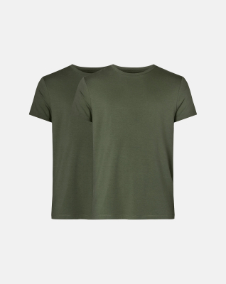 T-Shirt 2-Pack, 100% Bio-Baumwolle, Grün