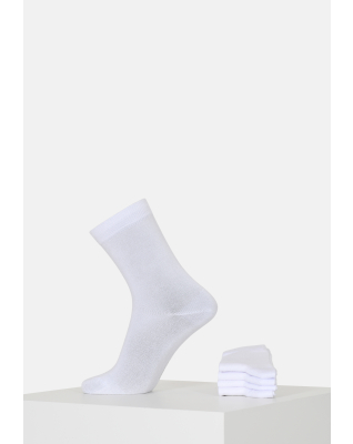 Socken 5-pack, Bambusviskose, Weiß