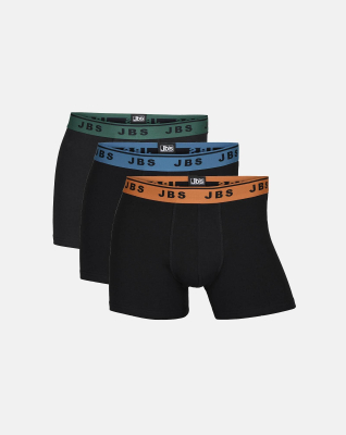Bio-Baumwolle, Unterhosen, 3er-Pack, Multifarben mit Orange -JBS