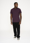 Bambusviskose, T-Shirt O-Ausschnitt, Lila -Resteröds