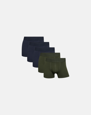 Bio-Baumwolle, "Gunnar" Boxershorts, 5er-Pack, Army, Navy -Resteröds