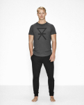 Bambus, T-shirt, Grau mit Print -JBS of Denmark Men