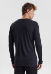 Bio-Wolle, Langarm-Shirt, Schwarz