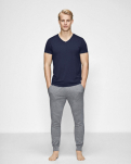 Bambus, T-Shirt mit V-Ausschnitt, Navy -JBS of Denmark Men