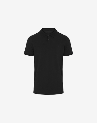 Bambus, Polo Shirt Pique, Schwarz