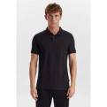 Bambus, Polo Shirt Pique, Schwarz