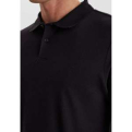 Bambus, Polo Shirt Pique, Schwarz