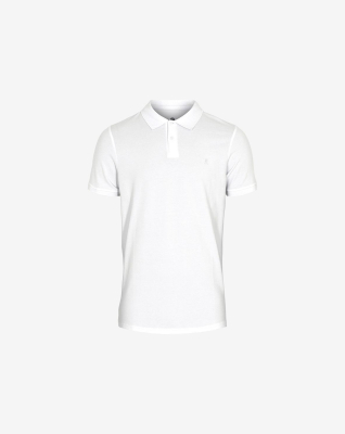 Bambus, Polo Shirt Pique, Weiß