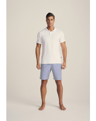 Bambus, Polo Shirt Pique, Weiß