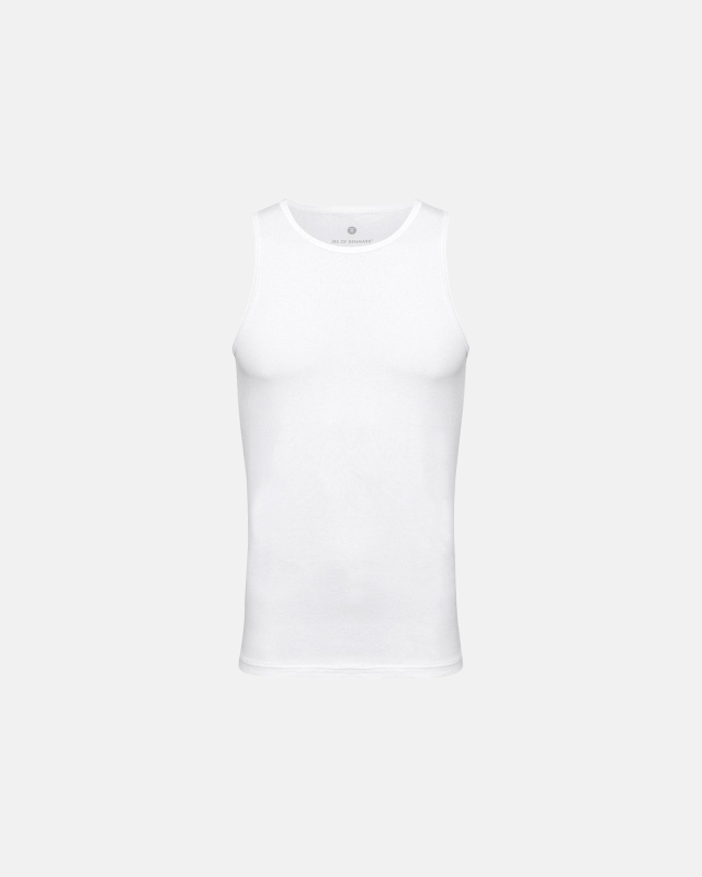 Bambusviskose, Unterhemd Top, Weiß -JBS of Denmark Men