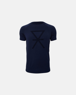 Bambus, T-shirt, Navy mit Print