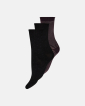Bambusviskose, Knöchelsocken, 3er-Pack, Schwarz/Braun - Decoy