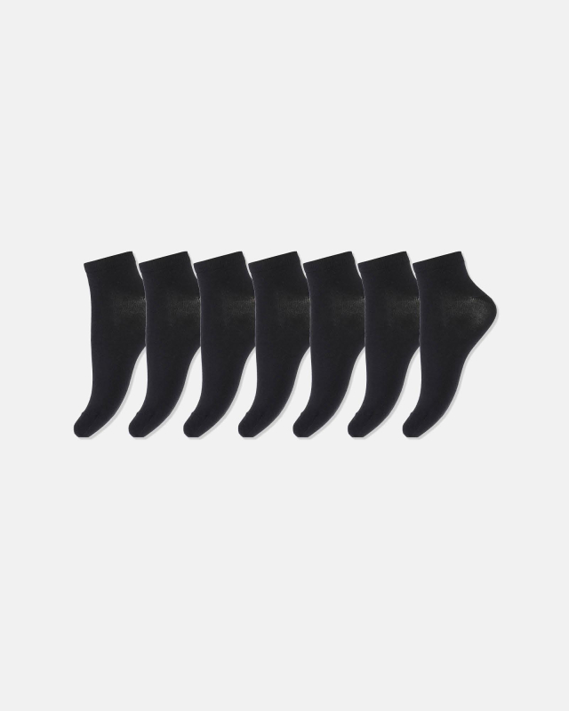 Bio-Baumwolle, Socken, Blickdicht, 7-Pack, Schwarz -Decoy