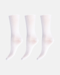 Bambusviskose, Ankelsocken, 3er-Pack, Weiß -Decoy