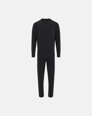 Bio-Baumwolle, Pyjamaset, Schwarz -Claudio