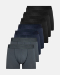Ökologische Baumwolle, Boxershorts "gunnar", 7er-Pack, Schwarz Blau Grau -Resteröds