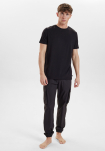 100% Bio-Baumwolle, T-Shirt, 2er-Pack, Schwarz -Resteröds
