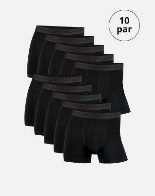 Bambusviskose, Boxershorts, 10er-Pack, Schwarz -Olympia