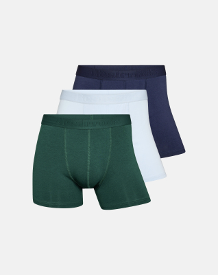 Bambusviskose, Boxershorts "gunnar", 3er-Pack, Blau Navy Grün -Resteröds
