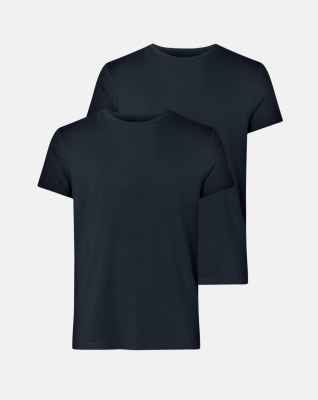 T-Shirt 2-Pack, 100% Bio-Baumwolle, Marine