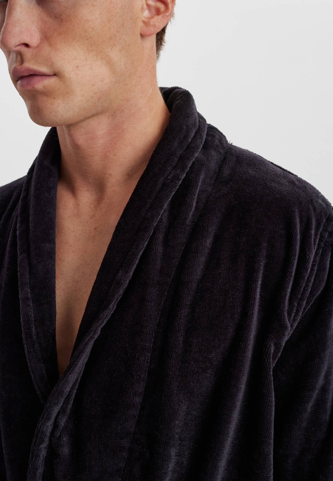 Bio-Baumwolle, Bademantel, Schwarz -Claudio Bio-Baumwolle, Bademantel, Schwarz -Claudio