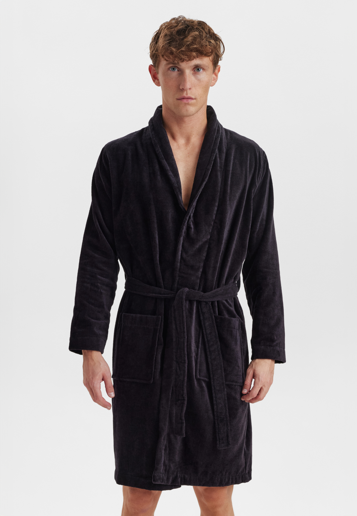 Bio-Baumwolle, Bademantel, Schwarz -Claudio Bio-Baumwolle, Bademantel, Schwarz -Claudio