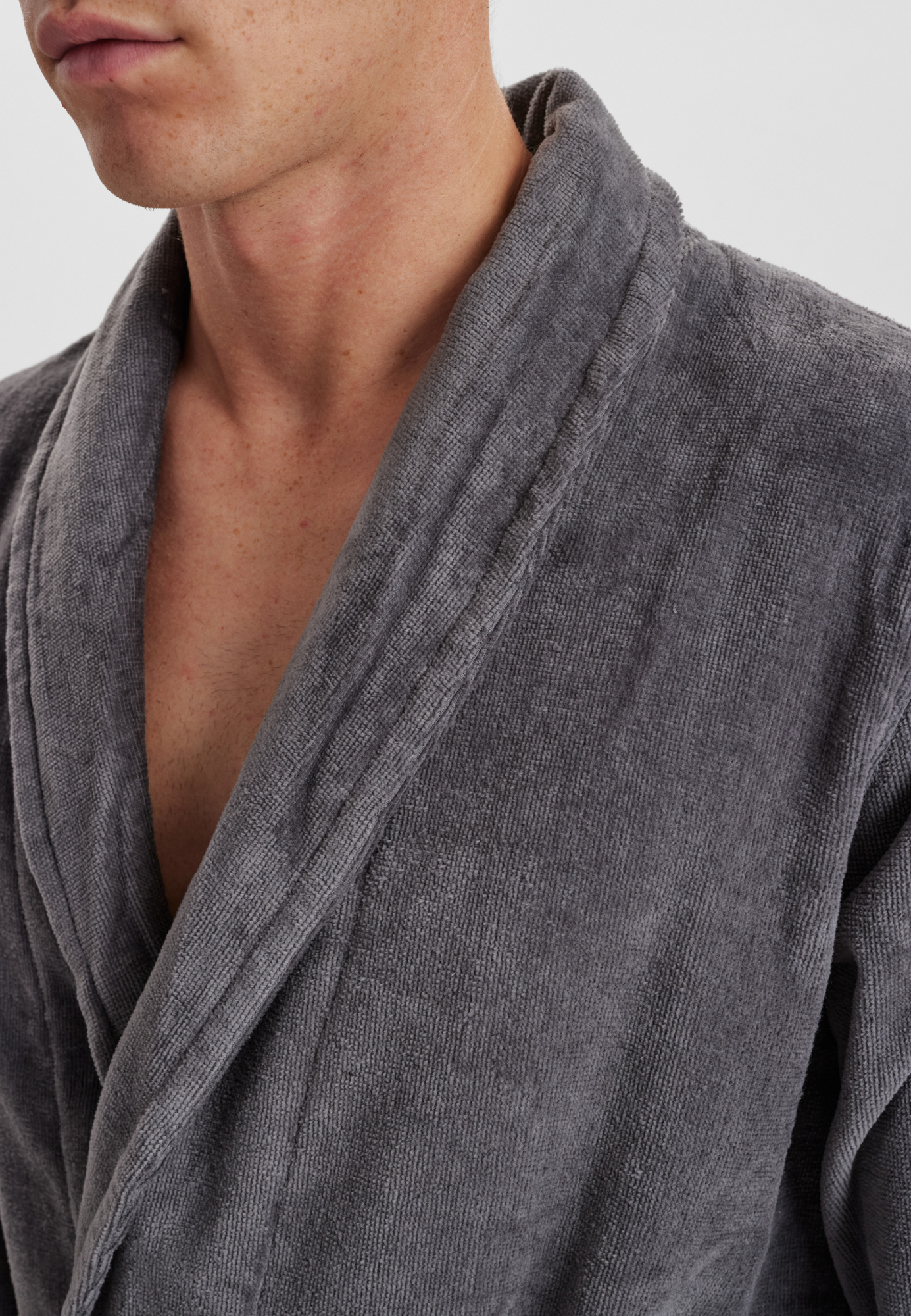 Bio-Baumwolle, Bademantel, Grau -Claudio Bio-Baumwolle, Bademantel, Grau -Claudio