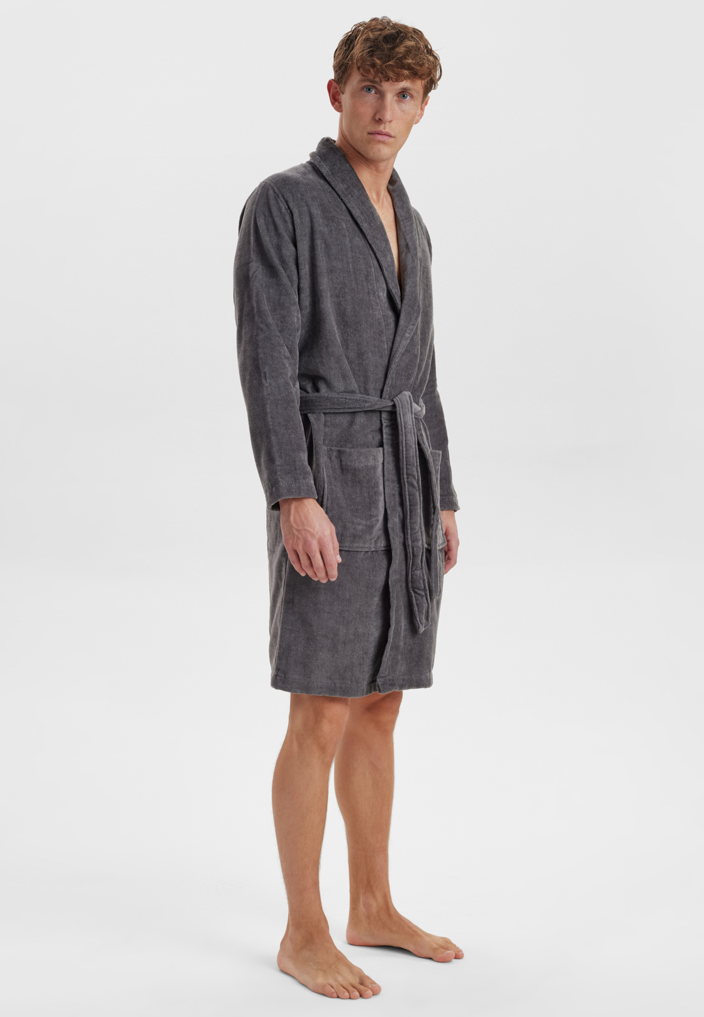 Bio-Baumwolle, Bademantel, Grau -Claudio Bio-Baumwolle, Bademantel, Grau -Claudio