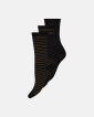 Bambusviskose, Knöchelsocken, 3er-Pack, Schwarz -Decoy