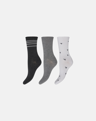 Bambus, Feinstricksocken, 3er-Pack, Mehrfarbig 86 -Decoy