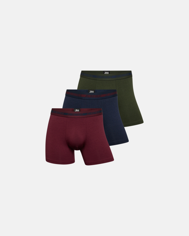 Bambusviskose, Boxershorts, 3er-Pack, Mehrfarbig -JBS