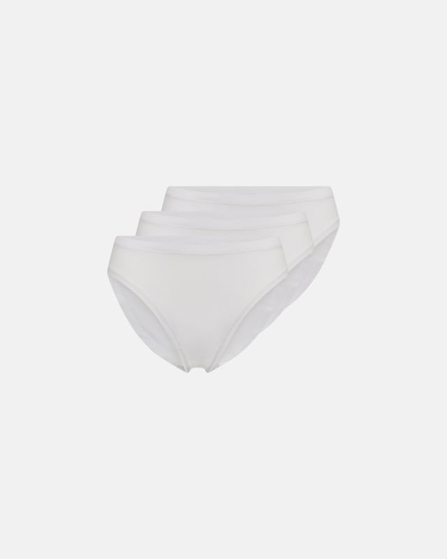 Bambusviskose, Tai panties, 3-pack, Weiss -Decoy