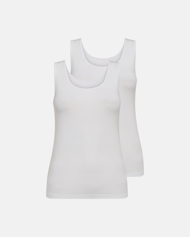 Bambusviskose, Unterhemd, 2-pack, Weiss -Decoy