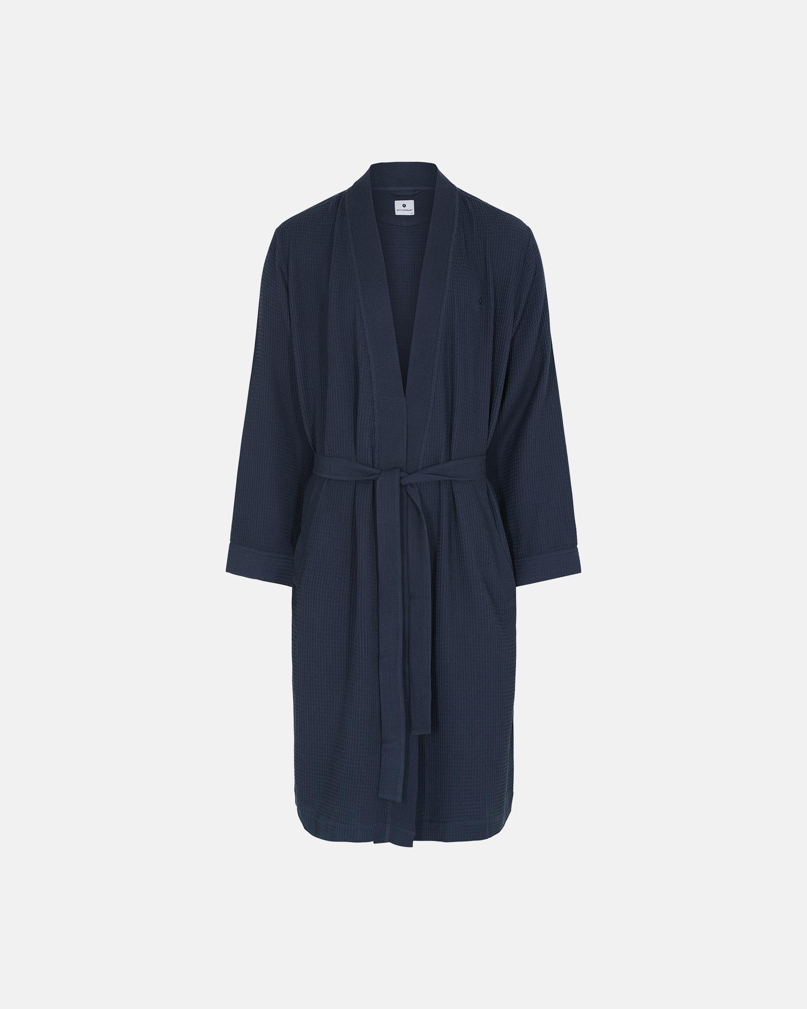 Bademantel Waffle Blau NorthOrganic - seidenweich & saugfhig