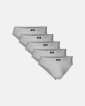 Bio-Baumwolle, Mini slip, 5-pack, Grau - JBS