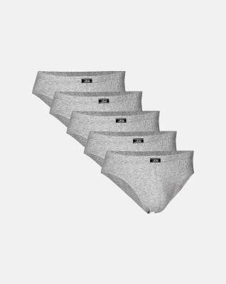 Mini slip 5-pack, Bio-Baumwolle, Grau