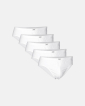 Bio-Baumwolle, Mini slip, 5-pack, Weiß -JBS