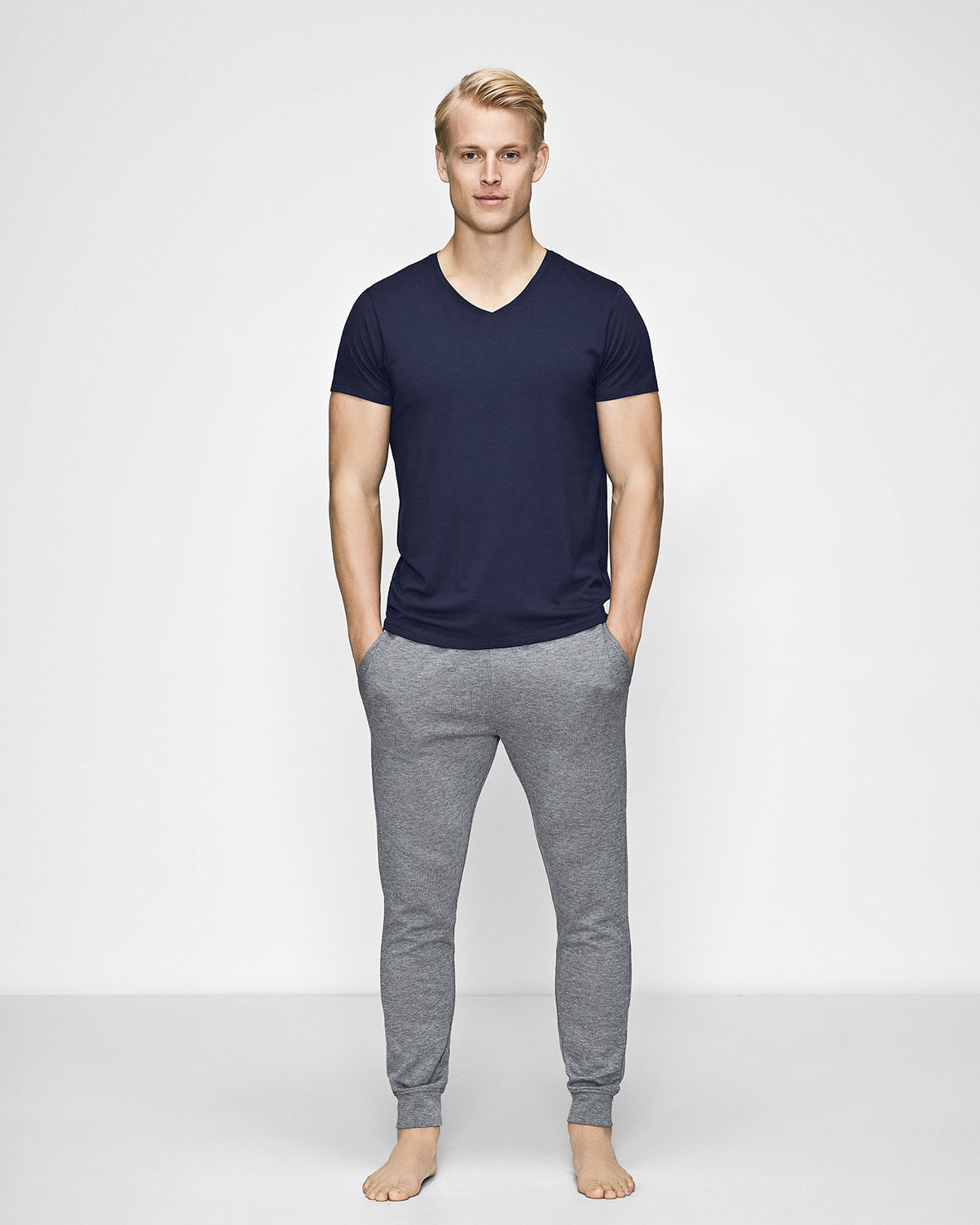 Bambusviskose, T-Shirt V-neck, Blau -JBS of Denmark Men Bambusviskose, T-Shirt V-neck, Blau -JBS of Denmark Men