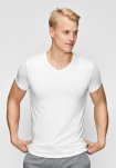 Bambusviskose, T-Shirt V-neck, Weiss -JBS of Denmark Men