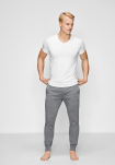 Bambusviskose, T-Shirt V-neck, Weiss -JBS of Denmark Men