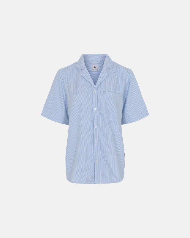 Bambusviskose, Kurzärmelig Hemd, Blau -JBS of Denmark Women