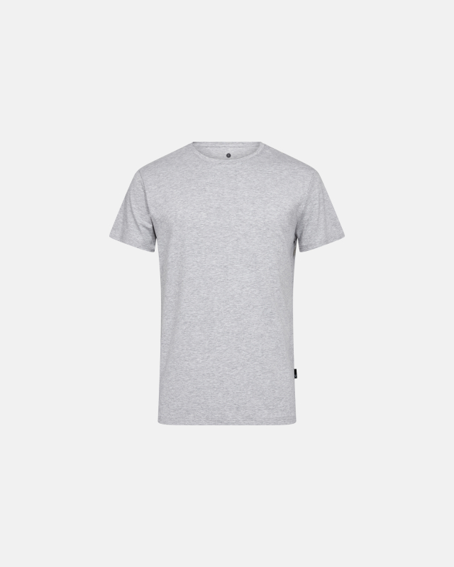 Bambusviskose, T‑Shirt Rundhals, Hellgrau Melange -JBS of Denmark Men