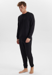 Bambusviskose, Sweatshirt m. logo, Schwarz -JBS of Denmark Men