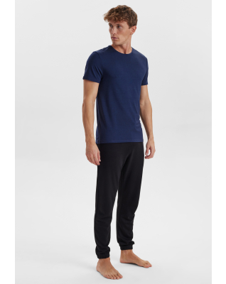 Bambusviskose, T-Shirt Rundhalsausschnitt, Blau -JBS of Denmark Men