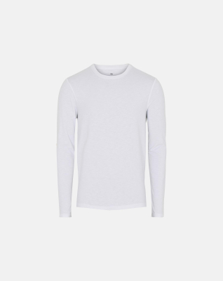 Bambusviskose, Langarm T-Shirt, Weiß -JBS of Denmark Men
