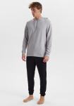 Bambusviskose, Hoodie m. logo, Hellgrau -JBS of Denmark Men